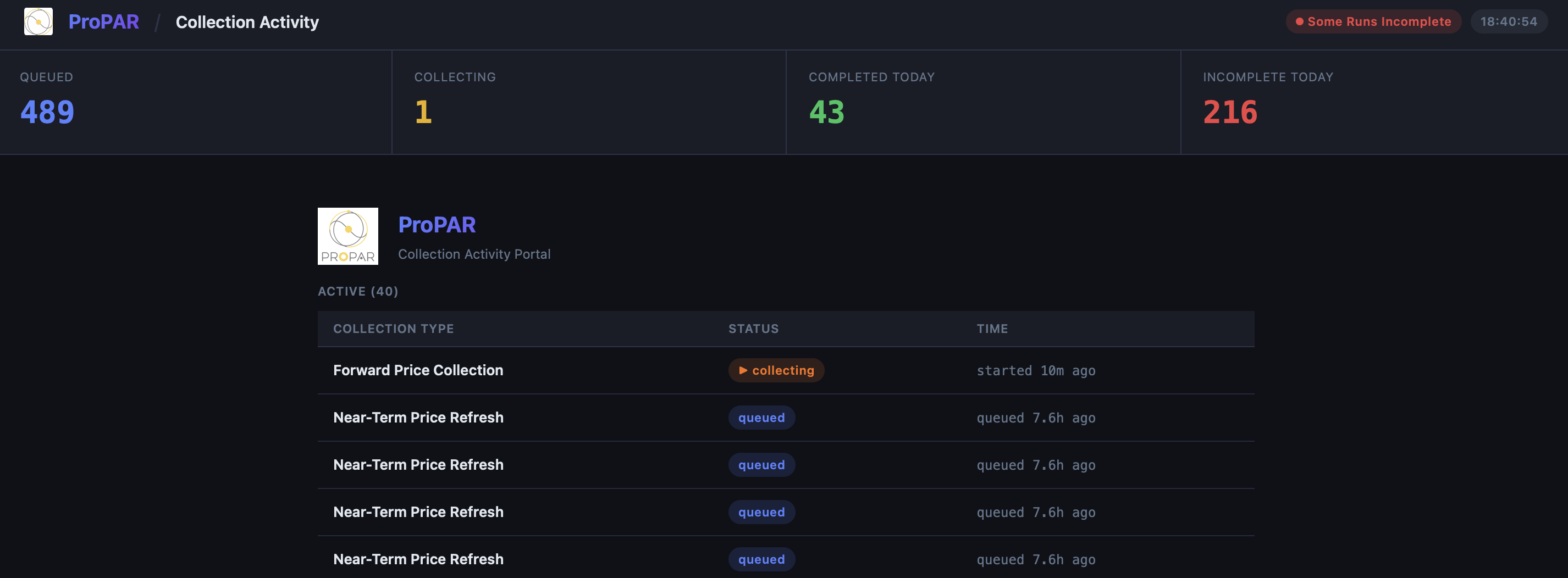 Live Data Collector Screenshot